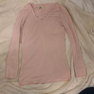 Hollister Pink Long Sleeve Shirt